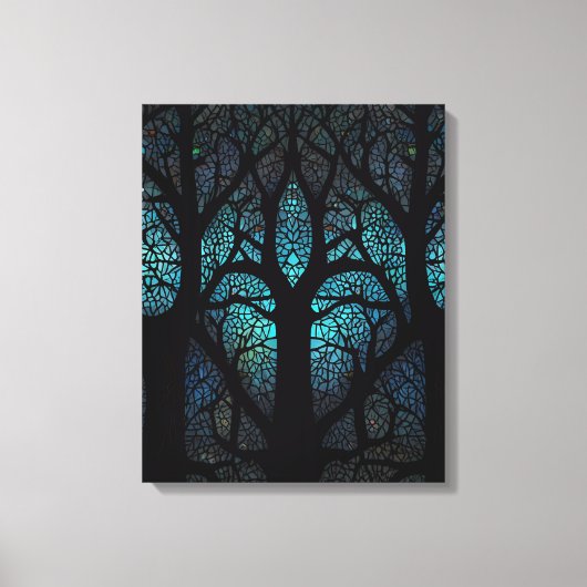 Levensboom - Mystieke Bos Mozaïek Canvas Afdruk (Voorkant)
