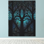 Levensboom - Mystieke Bos Mozaïek Canvas Afdruk (Insitu (Houten vloer))