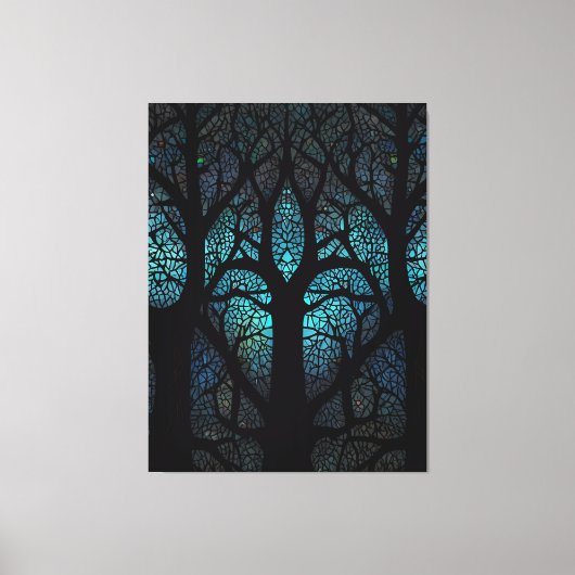 Levensboom - Mystieke Bos Mozaïek Canvas Afdruk (Voorkant)