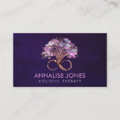 Levensboom - oneindig - Amethyst en fluoriet Visitekaartje (Voorkant)