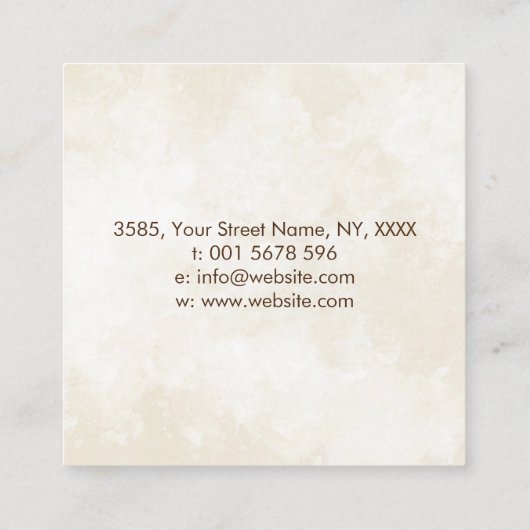 Levensboom - oneindig - Groene bladeren Vierkante Visitekaartje (Achterkant)