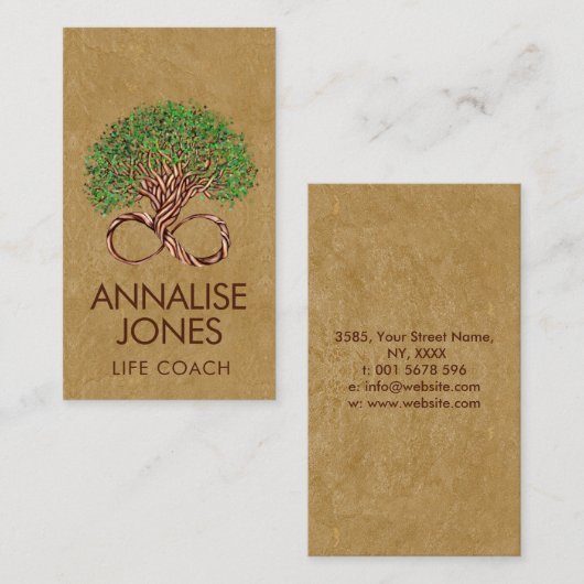 Levensboom - oneindig Visitekaartje (Voorkant / Achterkant)