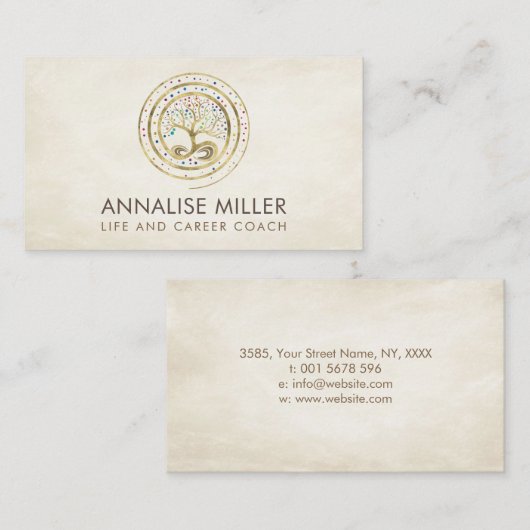 Levensboom - oneindig Visitekaartje (Voorkant / Achterkant)