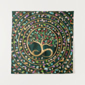 Levensboom - oneindige spiraal - kleurrijke geodes wandkleed (Voorkant)