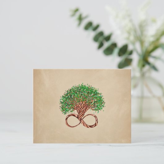 Levensboom - oneindigheid briefkaart (Staand voorkant)