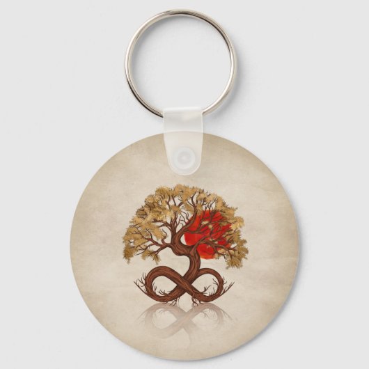 Levensboom - oneindigheid en zonsopgang sleutelhanger (Voorkant)