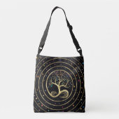 Levensboom - oneindigheid spiraal crossbody tas (Achterkant)
