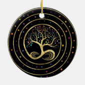 Levensboom - oneindigheid spiraal keramisch ornament (Achterkant)