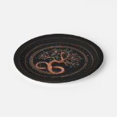 Levensboom - oneindigheid spiraal papieren bordje (Gekanteld)