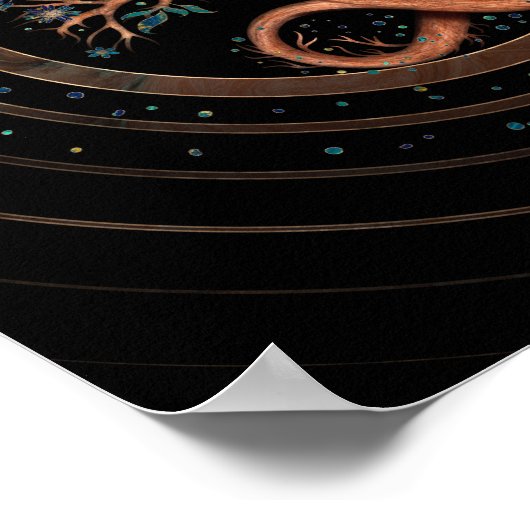 Levensboom - oneindigheid spiraal poster (Hoek)