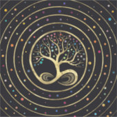 Levensboom - oneindigheid spiraal sticker (Voorkant)