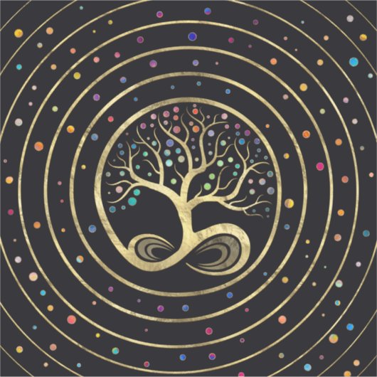 Levensboom - oneindigheid spiraal sticker (Voorkant)