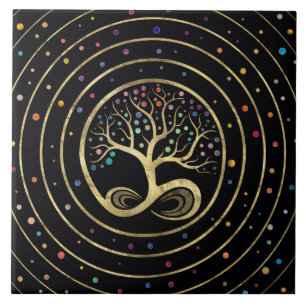 Levensboom - oneindigheid spiraal tegeltje