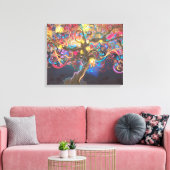 Levensboom op Poster van de Night Tapestry Canvas Afdruk (Insitu (Woonkamer))