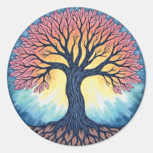 Levensboom patch ronde sticker