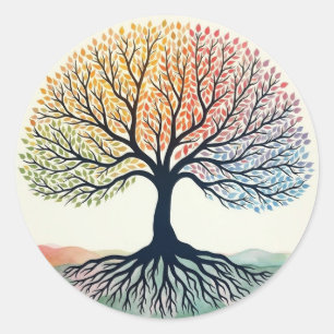 Levensboom patch ronde sticker