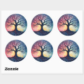Levensboom patch ronde sticker (Vel)
