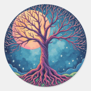 Levensboom patch ronde sticker