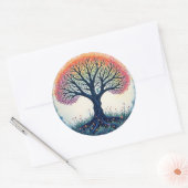 Levensboom patch ronde sticker (Envelop)