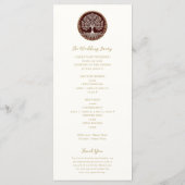 Levensboom robuuste donkerrode Keltische programma Programmakaart (Achterkant)