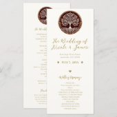 Levensboom robuuste donkerrode Keltische programma Programmakaart (Voorkant / Achterkant)