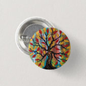 Levensboom Ronde Button 3,2 Cm (Voorkant /achterkant)