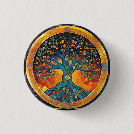 Levensboom Ronde Button 3,2 Cm