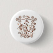 levensboom ronde button 3,2 cm (Voorkant)