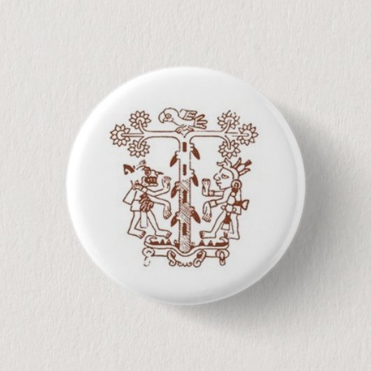 levensboom ronde button 3,2 cm (Voorkant)