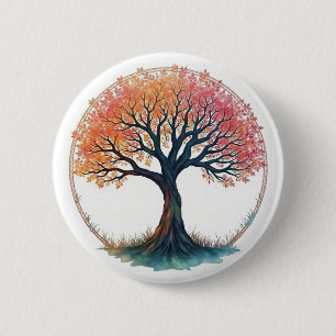 Levensboom Ronde Button 5,7 Cm