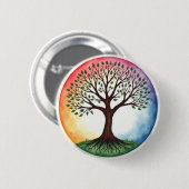 Levensboom Ronde Button 5,7 Cm (Voorkant /achterkant)