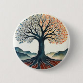 Levensboom Ronde Button 5,7 Cm (Voorkant)