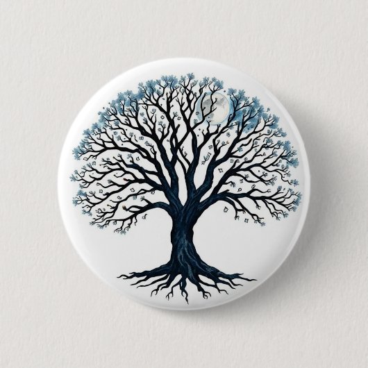 Levensboom Ronde Button 5,7 Cm (Voorkant)