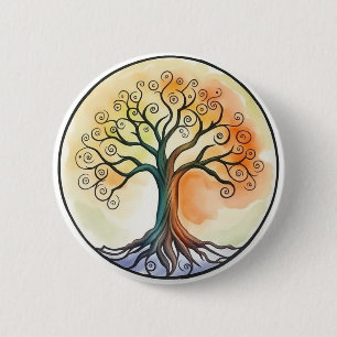 Levensboom Ronde Button 5,7 Cm