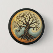 Levensboom Ronde Button 5,7 Cm (Voorkant)