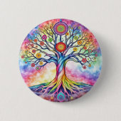 Levensboom Ronde Button 5,7 Cm (Voorkant)