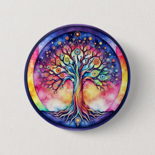 Levensboom Ronde Button 5,7 Cm