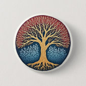 Levensboom Ronde Button 5,7 Cm (Voorkant)