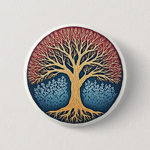 Levensboom Ronde Button 5,7 Cm