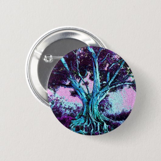 Levensboom Ronde Button 5,7 Cm (Voorkant /achterkant)