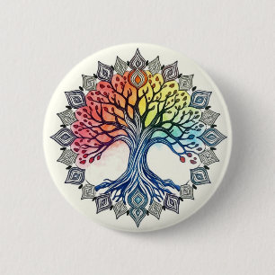 Levensboom Ronde Button 5,7 Cm
