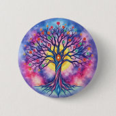 Levensboom Ronde Button 5,7 Cm (Voorkant)