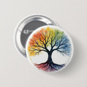 Levensboom Ronde Button 5,7 Cm (Voorkant /achterkant)