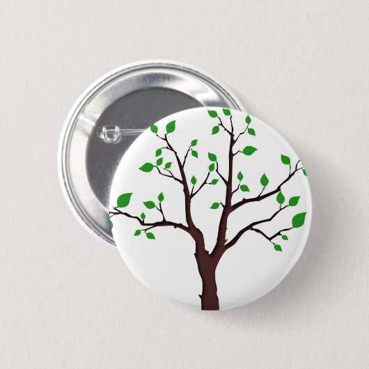 Levensboom Ronde Button 5,7 Cm (Voorkant /achterkant)