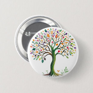 Levensboom Ronde Button 5,7 Cm