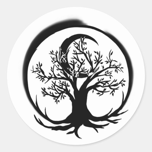 Levensboom Ronde Sticker (Voorkant)