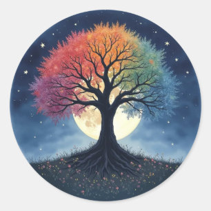 Levensboom Ronde Sticker