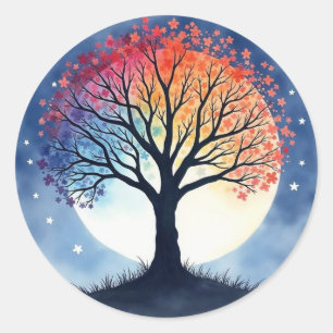 Levensboom Ronde Sticker