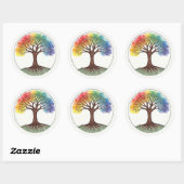Levensboom Ronde Sticker (Vel)
