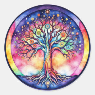 Levensboom Ronde Sticker